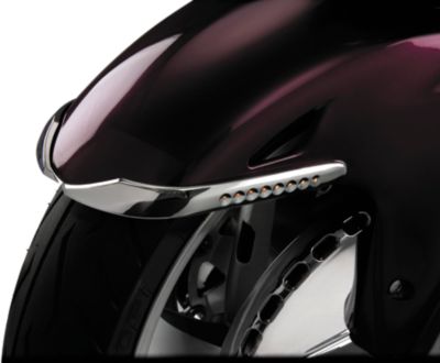 SHOW CHROME LED FRONT FENDER ACCENTS - AMBER - Cruiser Accent Lighting