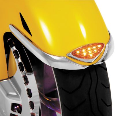 SHOW CHROME LED FRONT FENDER MEDALLION - Cruiser Accent Lighting