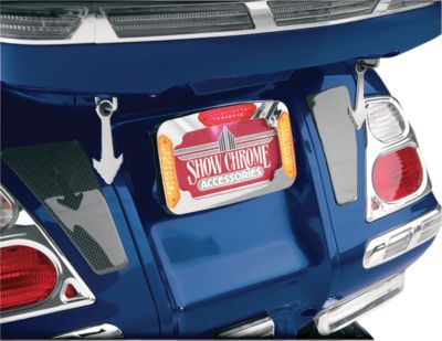 SHOW CHROME CONTOURS LED LICENSE PLATE HOLDER - Cruiser License Plate