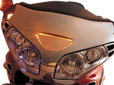 SHOW CHROME LED WINDSHIELD GARNISH - Cruiser Accent Lighting