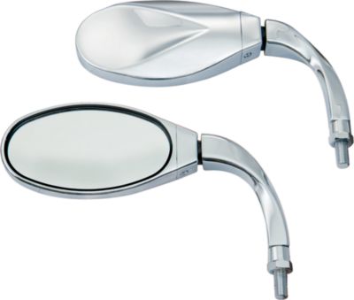 SHOW CHROME TWISTED CRUISER SHORT MIRRORS - Cruiser Hand Controls