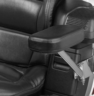 SHOW CHROME PASSENGER ARMRESTS - BLACK - Cruiser Arm Rests