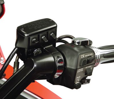 SHOW CHROME CLUTCH SIDE MASTER CYLINDER SWITCH BLOCK - MATTE BLACK - Cruiser Handlebar Controls