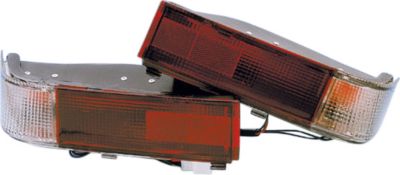 SHOW CHROME SADDLEBAG TAILLIGHTS WITH TURN SIGNALS -  Cruiser Lights & Lighting 