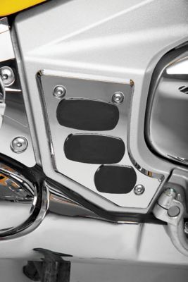 SHOW CHROME SWINGARM SCUFF PLATE - CHROME/RUBBER - Alpinestars 05 Tech-6s/tech-4s Buckle Set White