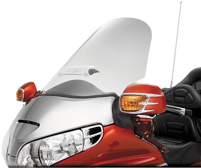 SHOW CHROME SWEPTBACK WINDSHIELD WITH VENT - CLEAR - Motorcycle Windshields & Windscreens 