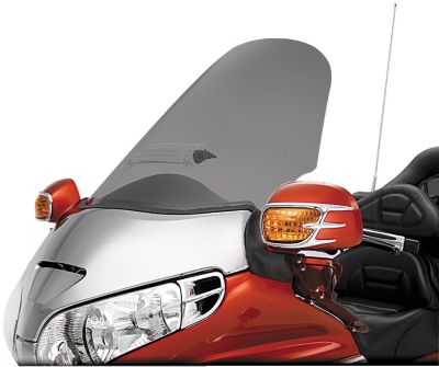 SHOW CHROME SWEPTBACK WINDSHIELD WITH VENT - TINTED - Motorcycle Windshields & Windscreens 