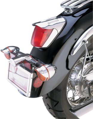 SHOW CHROME TEARDROP TAIL LIGHT VISOR - Cruiser Tail Lights