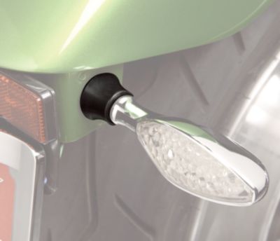 SHOW CHROME TURN SIGNAL ADAPTERS - M8 BLACK - Cruiser Turn Signals