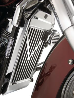 SHOW CHROME V-STYLE RADIATOR GRILLE - CHROME - Cruiser Radiator Accessories