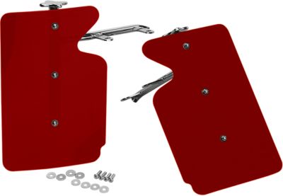 SHOW CHROME 500 SERIES CONTOURED WIND DEFLECTORS - RED - Motorcycle Windshields & Windscreens 