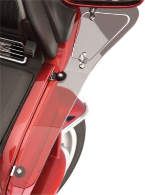 SHOW CHROME UPPER WIND DEFLECTOR - CLEAR - Cruiser Lowers And Wind Deflectors