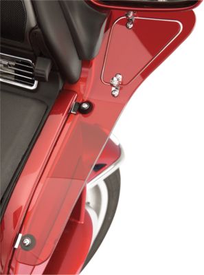 SHOW CHROME UPPER WIND DEFLECTOR - RED - Motorcycle Windshields & Windscreens 