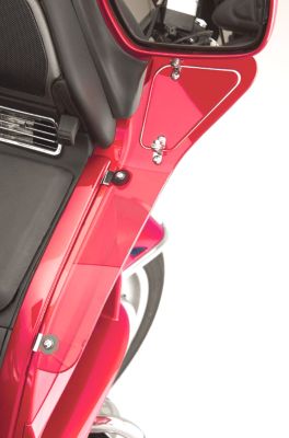 SHOW CHROME UPPER WIND DEFLECTOR - BRIGHT RED - Show Chrome Parts & Gear