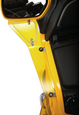 SHOW CHROME UPPER WIND DEFLECTOR - YELLOW - Show Chrome Parts & Gear