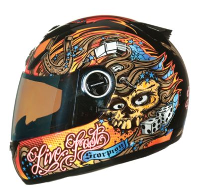 SCORPION EXO-750 LIVE FAST HELMET - 2012 Troy Lee Designs Women's Ace Gloves