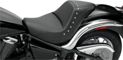 SADDLEMEN RENEGADE DELUXE SOLO WITH BACKREST - STUDDED - Cruiser Parts 