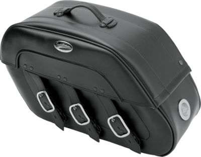 SADDLEMEN DRIFTER QUICK RELEASE SADDLEBAGS WITH LED MARKER LIGHT -  Cruiser Saddle Bags 