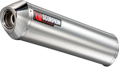 SCORPION EXHAUST RED POWER OVAL SLIP-ON EXHAUST - STAINLESS STEEL - 