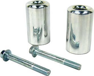 SHOGUN MOTORSPORTS NO CUT FRAME SLIDERS - CHROME BILLET -  Motorcycle Frame Sliders 