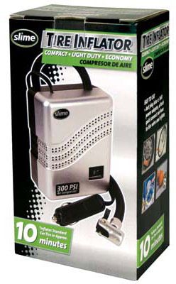 SLIME 12 VOLT TIRE INFLATOR WITH GAUGE - 