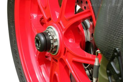 SATO RACING REAR AXLE SLIDERS - BLACK -  Motorcycle Swingarm Spools 