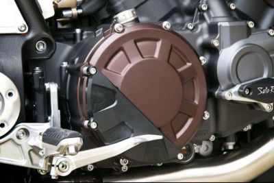 SATO RACING CLUTCH COVER PROTECTOR - BLACK -  Cruiser Engine Parts 