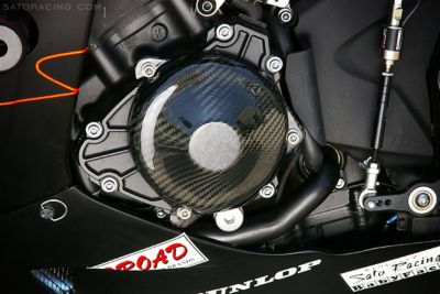 SATO RACING LEFT ENGINE COVER - GLOSS - Motorcycle Case Covers And Guards