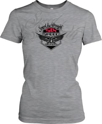 SPEED & STRENGTH WOMEN'S SIX SPEED SISTERS T-SHIRT -  Casual Cruiser Apparel 
