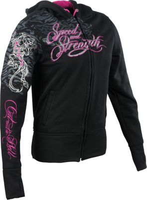 SPEED & STRENGTH WOMEN'S CAT OUT'A HELL ARMORED HOODY - Womens Motorcycle Clothing 
