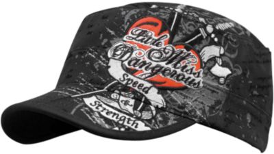 SPEED & STRENGTH WOMEN'S LITTLE MISS DANGEROUS ADJUSTABLE FLEXFIT HAT -  Motorcycle Clothing & Casual Apparel 