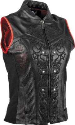 SPEED & STRENGTH WOMEN'S MOTO LISA LEATHER VEST -  Cruiser Riding Vests 