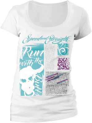 SPEED & STRENGTH WOMEN'S RUN WITH THE BULLS T-SHIRT - Womens Cruiser T-Shirt 