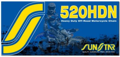 SUNSTAR 520 HDN HEAVY DUTY NON-SEALED CHAIN - 120 LINKS -  ATV Drive 