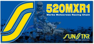 SUNSTAR 520 MXR1 WORKS MX RACING CHAIN - 120 LINKS - Utility ATV Chains And Master Links