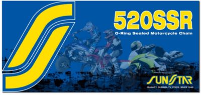 SUNSTAR 520 SSR O-RING SEALED RING CHAIN - 120 LINKS - Dirt Bike Chains