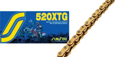 SUNSTAR 520 XTG TRIPLEGUARD SEALED ATV & OFFROAD CHAIN - 120 LINKS - Dirt Bike Chains
