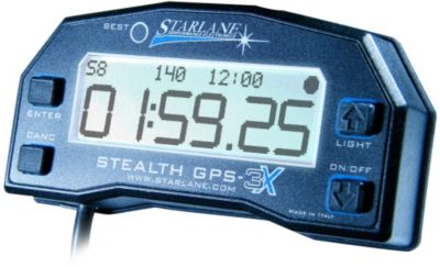STARLANE STEALTH GPS 3 LAP TIMER WITH TRACK MAPPING -  Motorcycle Dash And Gauges 