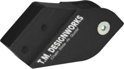 TM DESIGNWORKS REAR CHAIN GUIDE ROLL WITH SKID PLATE - BLACK - ATV Chain Guides And Rollers