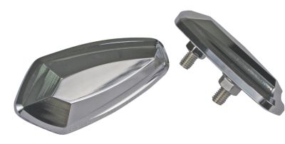 TURNER MIRROR BLOCK OFF PLATES CHROME