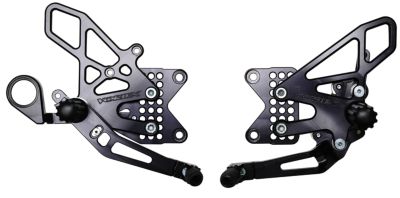 VORTEX ADJUSTABLE V2 REAR SETS - BLACK - EVS Glider Elbow Guards