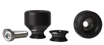 VORTEX SWINGARM SLIDER SPOOLS - 6MM BLACK -  Motorcycle Swingarm Spools 