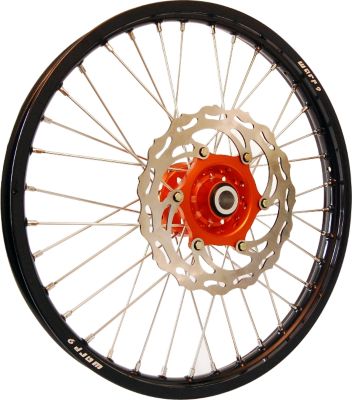 WARP 9 COMPLETE FRONT WHEEL 1.60x21 - ORANGE/BLACK - 