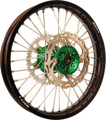WARP 9 COMPLETE REAR WHEEL 2.15x19 - GREEN/BLACK - 