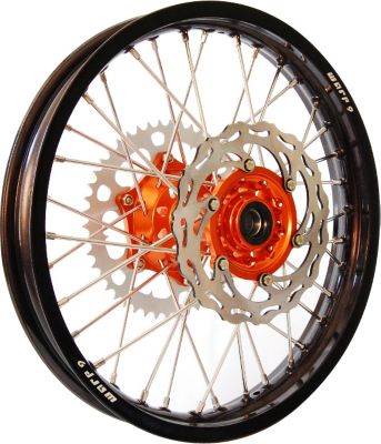 WARP 9 COMPLETE REAR WHEEL 2.15x18 - ORANGE/BLACK - 