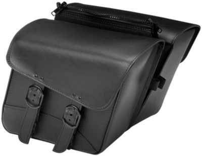 WILLIE & MAX BLACK JACK SLANT SADDLEBAG - COMPACT -  Cruiser Saddle Bags 