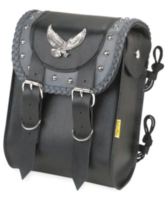 WILLIE & MAX GRAY THUNDER STUDDED SISSY BAR BAG - Cruiser Sissy Bar Bags