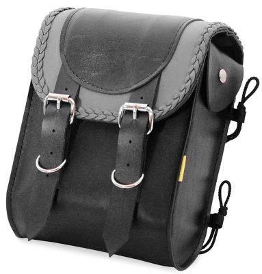 WILLIE & MAX GRAY THUNDER BRAIDED SISSY BAR BAG - Cruiser Sissy Bar Bags