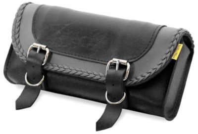 WILLIE & MAX GRAY THUNDER BRAIDED TOOL POUCH -  Cruiser Riding Accessories 