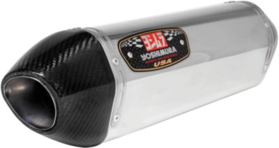 YOSHIMURA R-77 3/4 SYSTEM EXHAUST - STAINLESS STEEL WITH CARBON FIBER END CAP - 